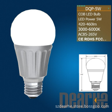 5W LED Bulb Light (High Luminous E27/B22 CE FCC RoHS)